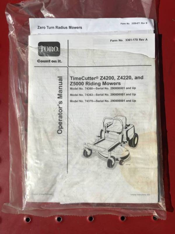 lot 1 image: Toro Time Cutter Z4220 Lawn Mower