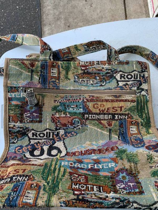 lot 161 image: New Route 66 bag & IndoorOutdoor Carpet