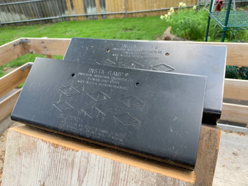lot 188 image: (2) 7ft Wooden Ramps Insta-Ramp Brackets