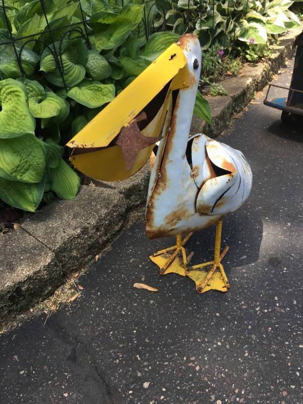 lot 221 image: Pelican Metal Lawn Ornament wfish