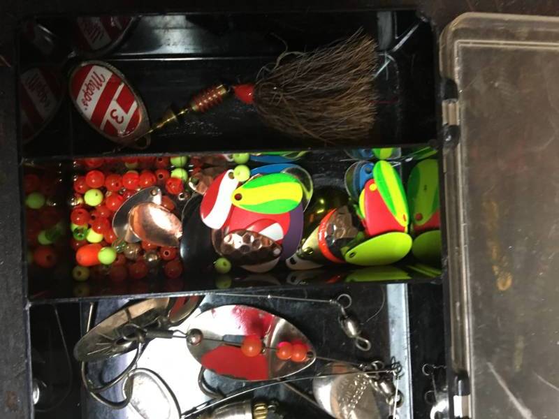 lot 234 image: Fishing Spinners & Components Box