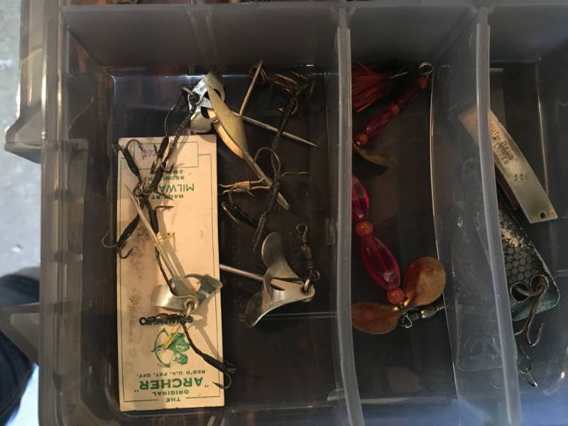 lot 245 image: Vintage Fishing Lures & Case