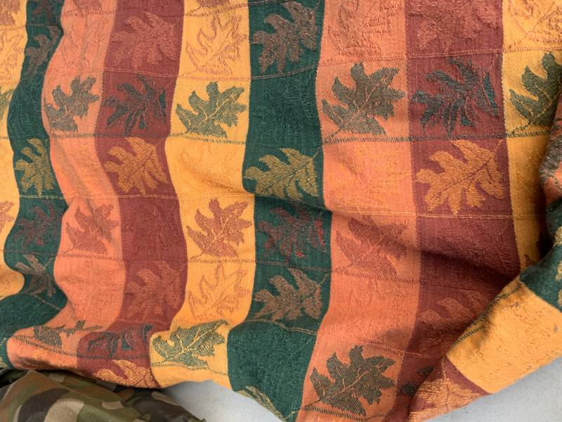 lot 384 image: Camouflage Sheets - Table Cloth - Baskets