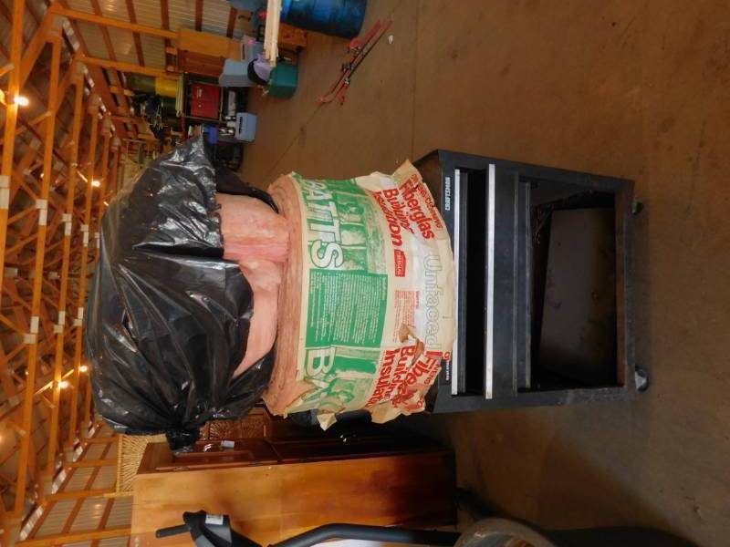 lot 88 image: Craftsman Tool Box, Tools and 2 Rolls Of Insulation