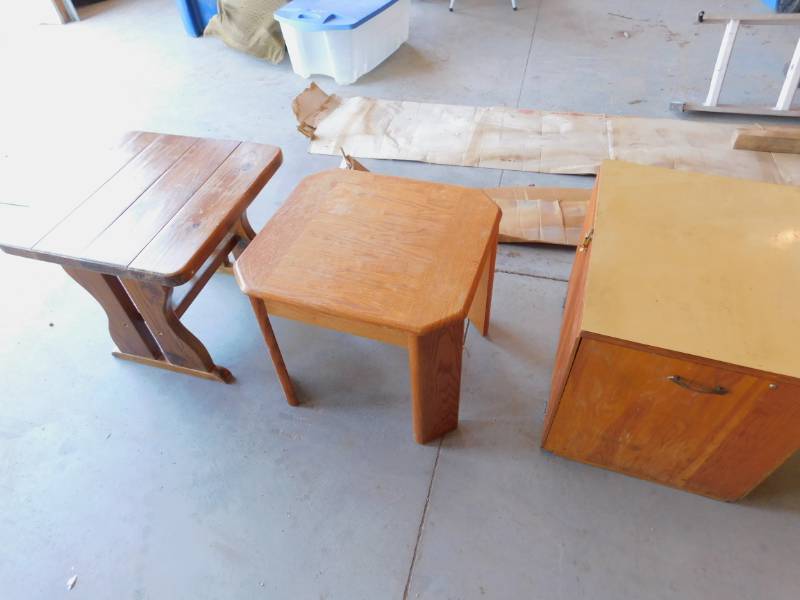 lot 103 image: 2 End Tables and A Cabinet