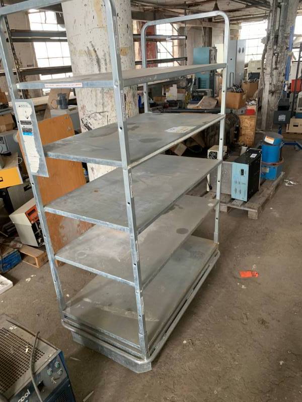 Metal shelf cart