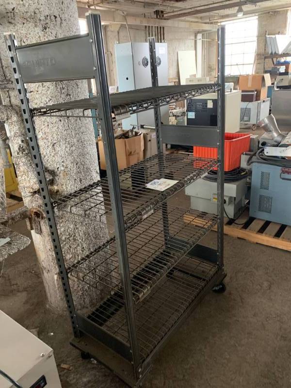 Metal shelf cart