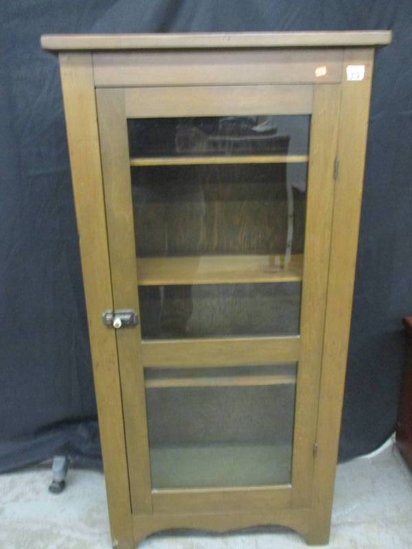 lot 14 image: Antique Cabinet With Glass Doors