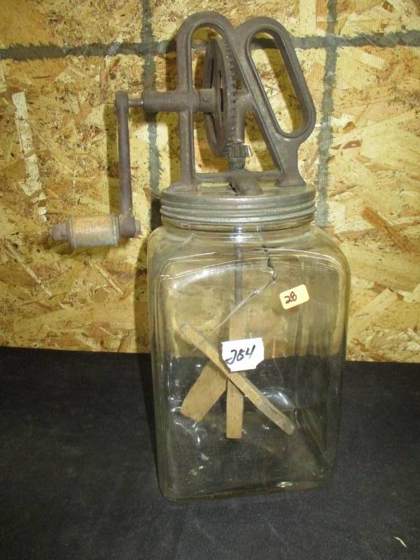 lot 28 image: Antique Butter Churn