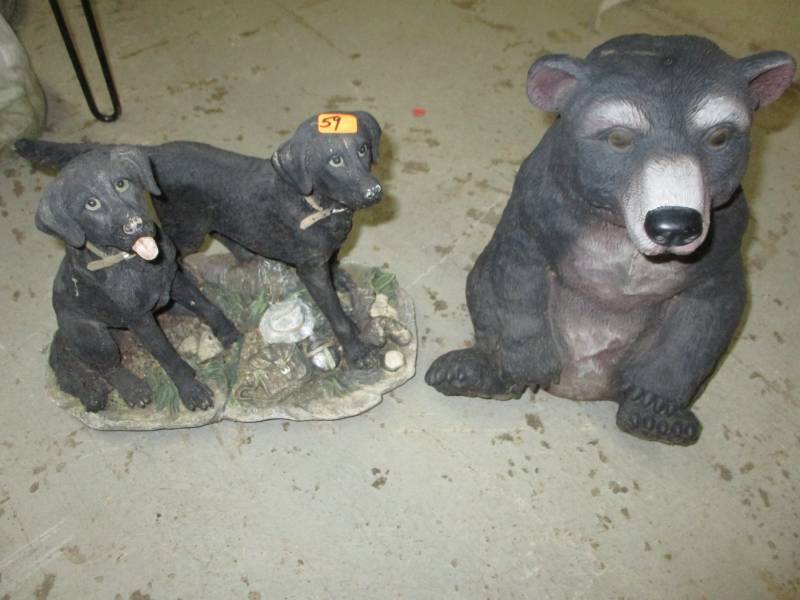 lot 59 image: Bear and Dogs