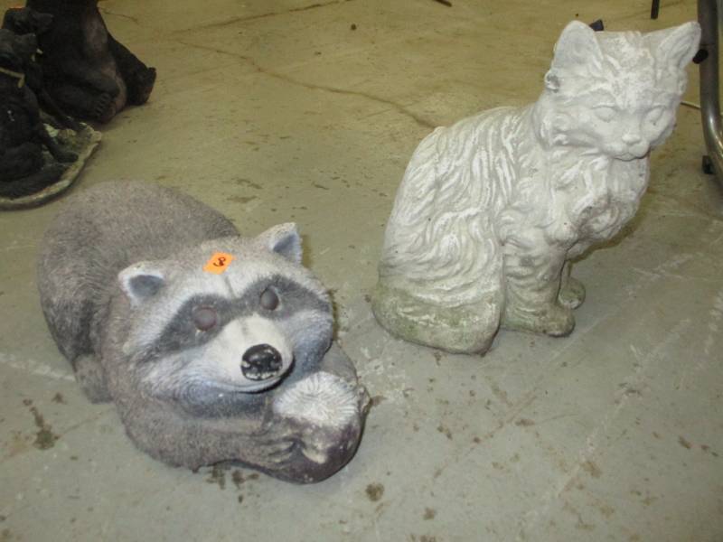 lot 60 image: Racoon and Cat