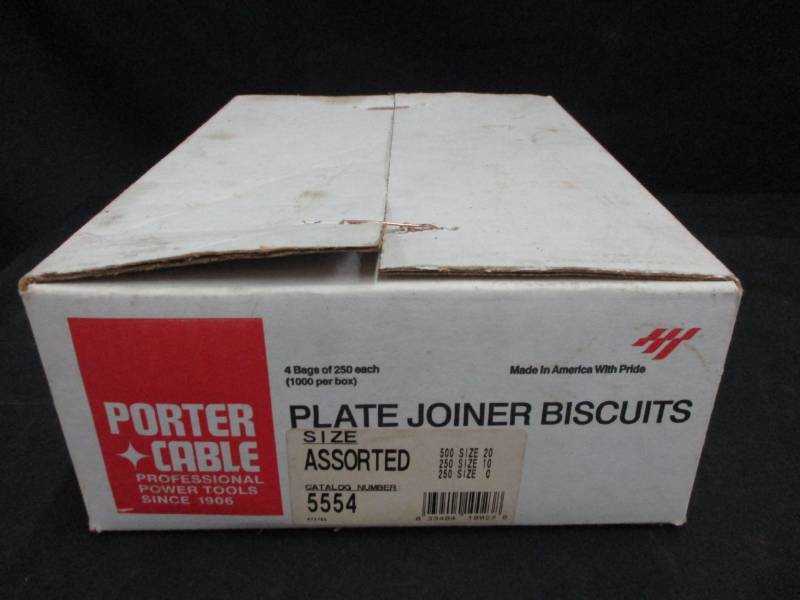 lot 142 image: Unopened 1,000 Porter Cable Plate Joiner Biscuits
