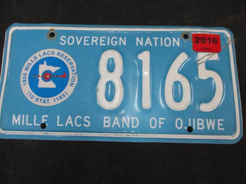lot 146 image: Ojibwe licence plate