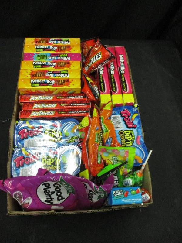 lot 185 image: 30 Packs of Good and plenty, Hot TAMALES, Mike and Ikes and more