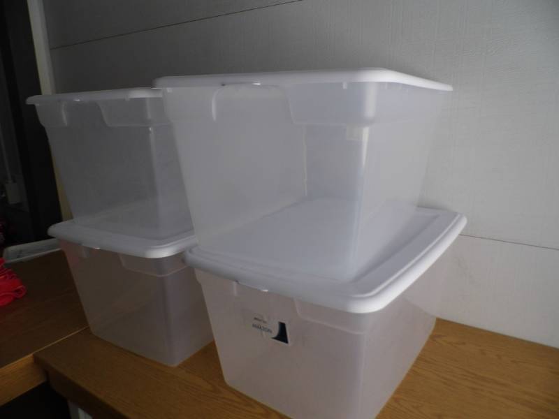 Lot of 4 Clear Totes