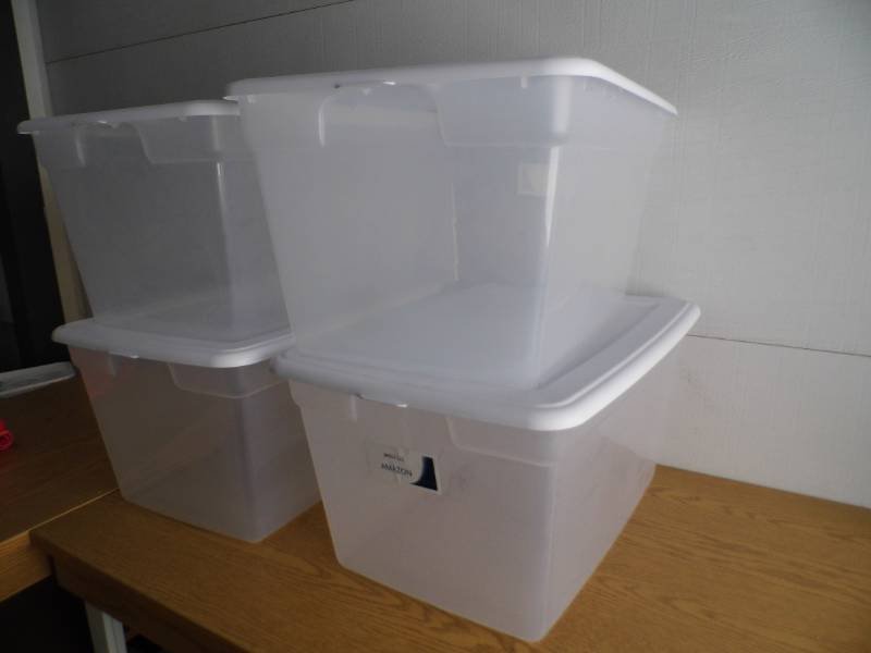 Lot of 4 Clear Totes