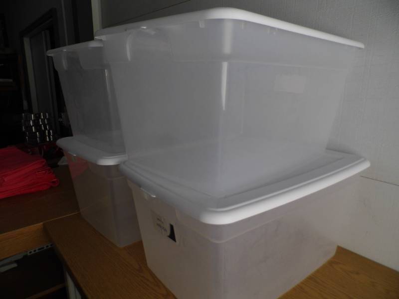Lot of 4 Clear Totes