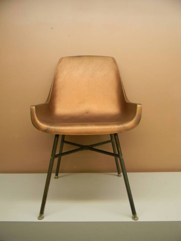 lot 27 image: VINTAGE RARE BRONZE COLOR MID CENTURY SHAMROCK NEATWAY CHAIR  - NICE CONDITION - SEE PICTURES
