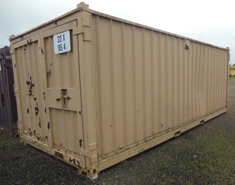 Extra Wide 22 Ft. Tan Steel Storage Container 22x 9504