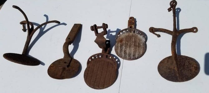 lot 15 image: Lot of 5 Antique Buggy or Wagon steps