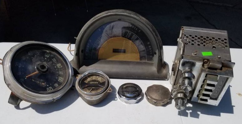 lot 43 image: Dash Board parts for a Ford Mercury Car
