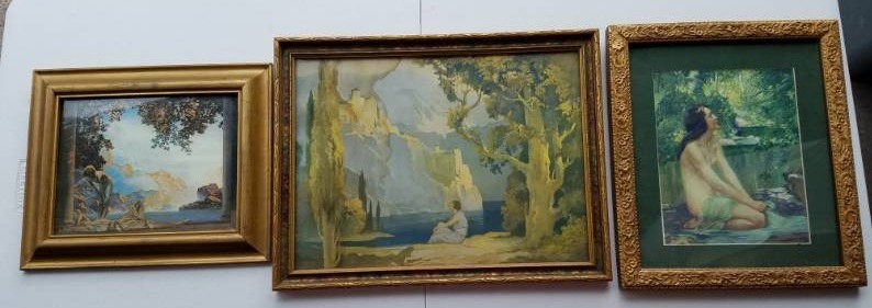 lot 93 image: Lot of 3 framed pictures one by Louis F. Berneker