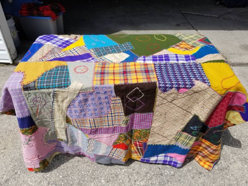 lot 110 image: Very nice homemade crazy quilt