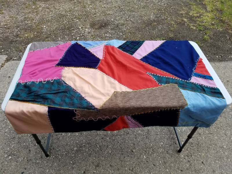 lot 111 image: Crazy quilt