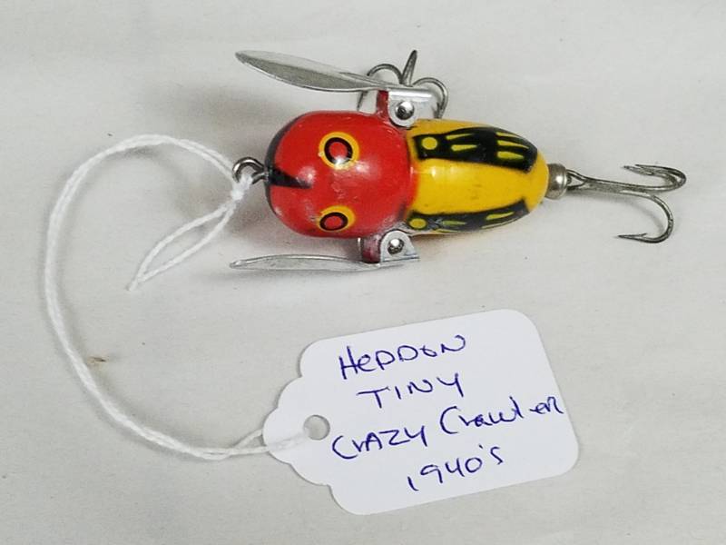 Heddon Crazy Crawler 1940 Vintage Fishing Lure, Antiques, Vintage Fishing  Lures and Duck Decoys plus Red Wing Crocks Sale No Reserve!