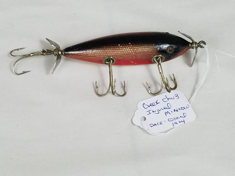 Creek Chub Injured Minnow 1924 Vintage Fishing Lure, Antiques, Vintage Fishing  Lures and Duck Decoys plus Red Wing Crocks Sale No Reserve!
