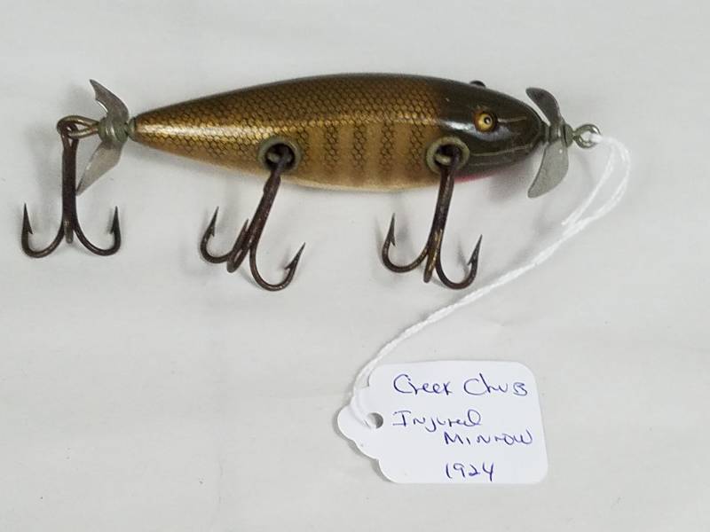 Sold at Auction: CREEK CHUB INJURED MINNOW WOOD FISHING