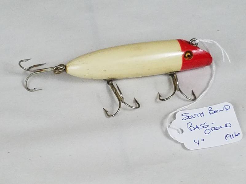 lot 179 image: Southbend Bass-Oreno 1916 Vintage Fishing Lure