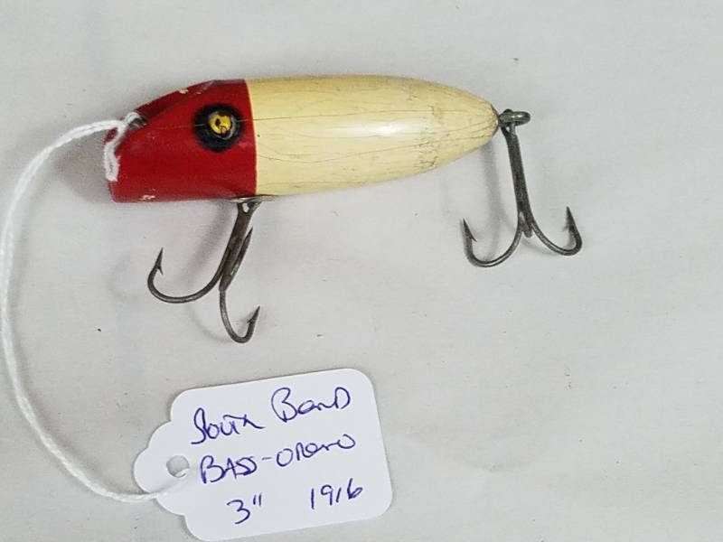 lot 182 image: Southbend Bass-Oreno 1916 Vintage Fishing Lure