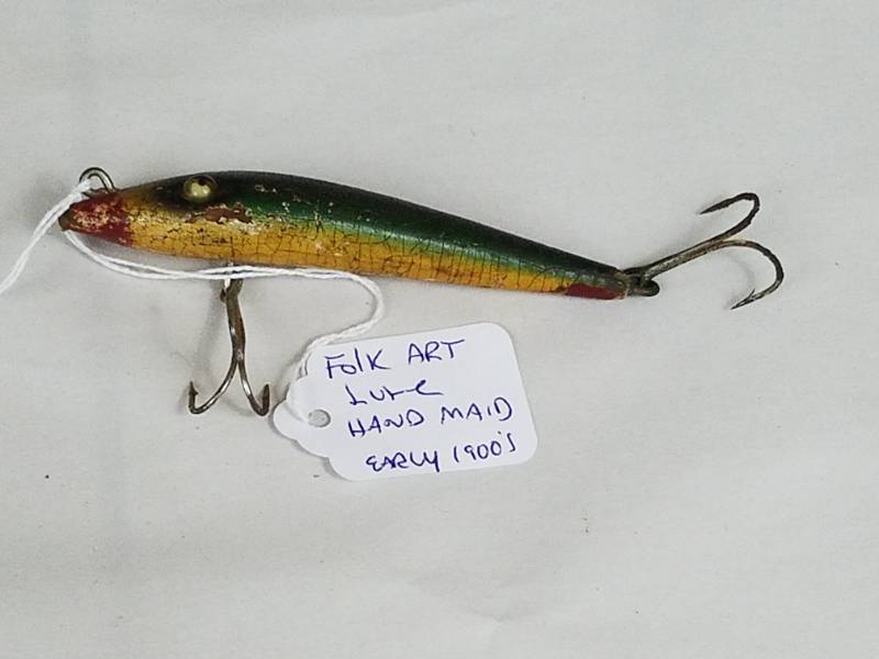 lot 190 image: Folk Art Hand Made Vintage Fishing Lure