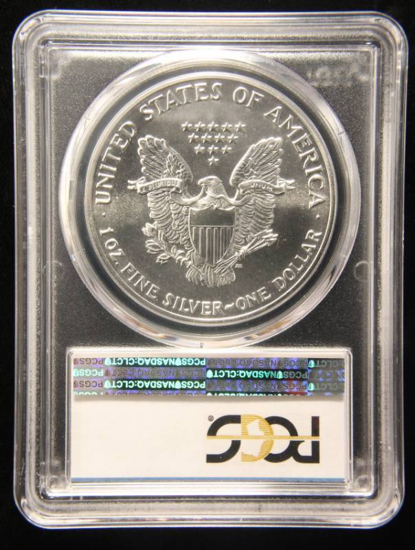 1989 AMERICAN SILVER EAGLE 1 TROY OZ. .999 FINE SILVER MS69 PCGS