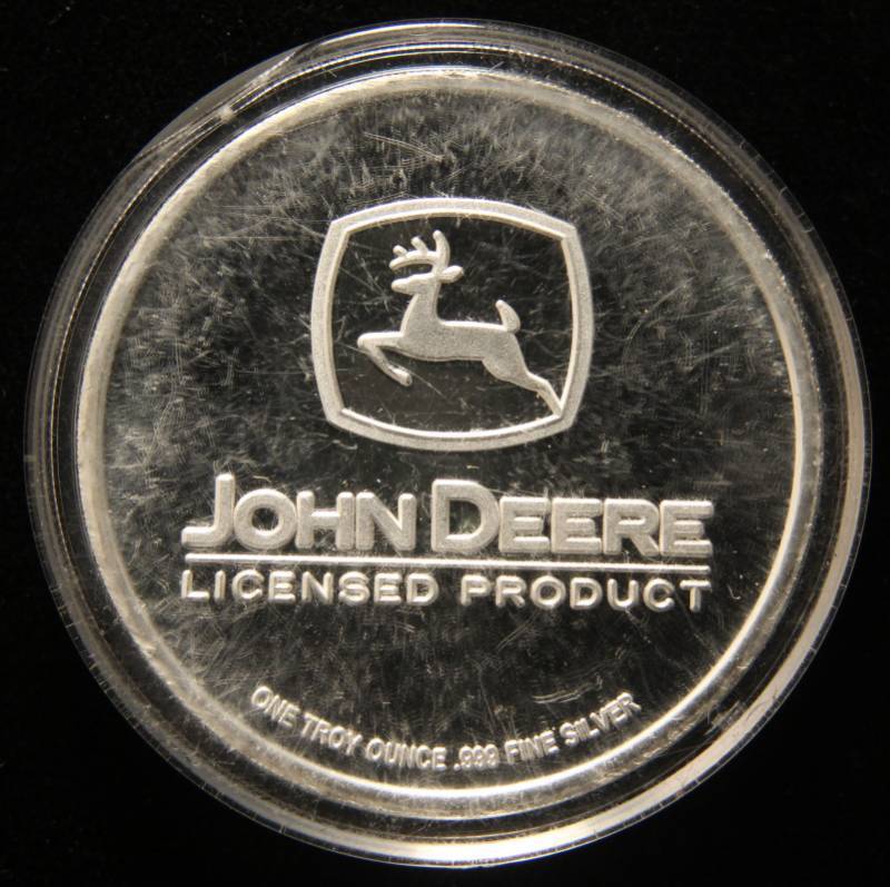 1 TROY OZ. .999 FINE SILVER JOHN DEERE MODEL H TRACTOR IN AIRTITE
