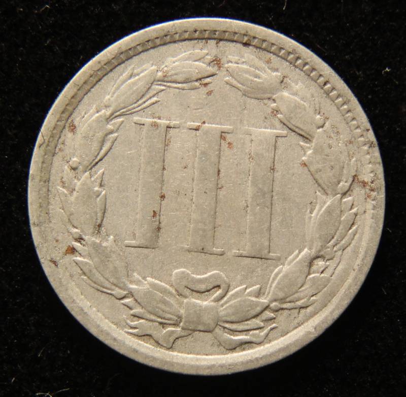1866 US THREE CENT NICKEL