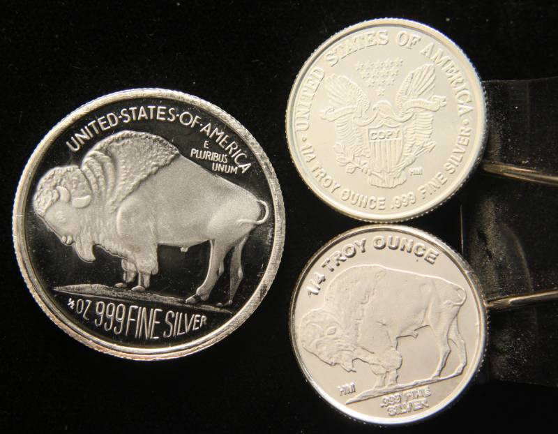1 TROY OZ. .999 FINE SILVER (1 X 12 OZ & 2 X 14 OZ)
