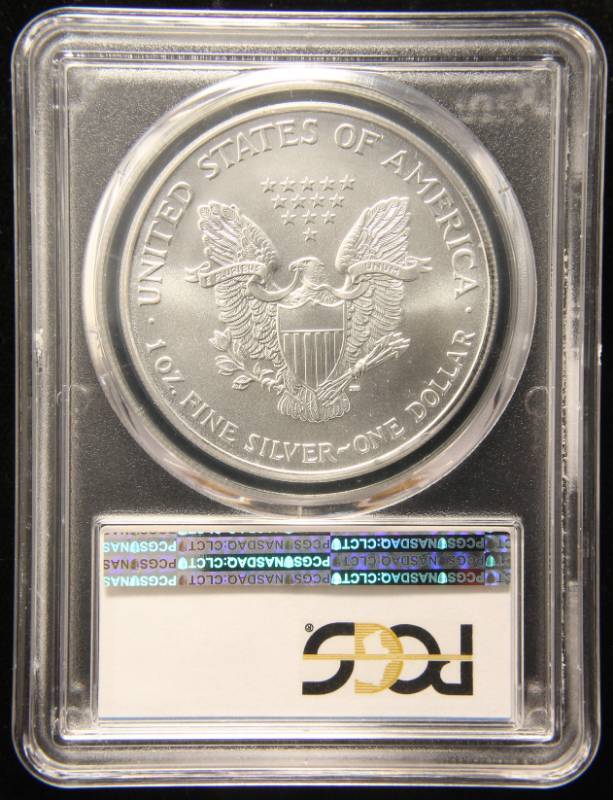 2002 AMERICAN SILVER EAGLE 1 TROY OZ. .999 FINE SILVER MS69 PCGS