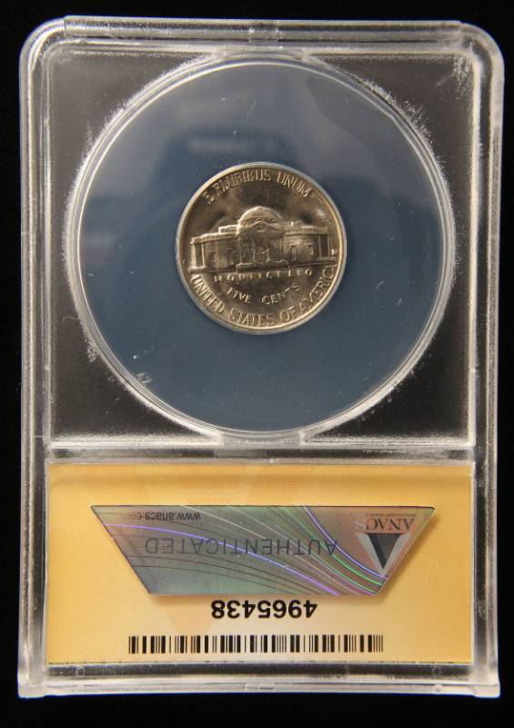 1957-D JEFFERSON NICKEL MS65 ANACS