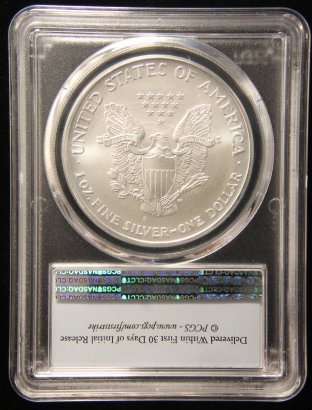 2003 AMERICAN SILVER EAGLE 1 TROY OZ. .999 FINE SILVER MS69 PCGS FIRST STRIKE