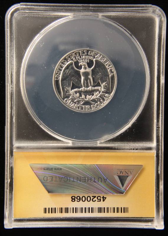 1963 PROOF WASHINGTON QUARTER PF67 ANACS