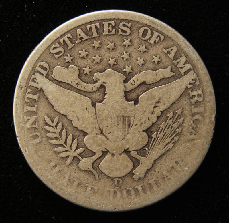 1908-D BARBER HALF DOLLAR