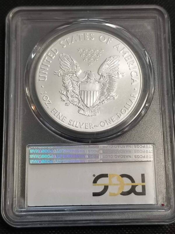 2012(W) AMERICAN SILVER EAGLE 1 TROY OZ. .999 FINE SILVER MS69 PCGS