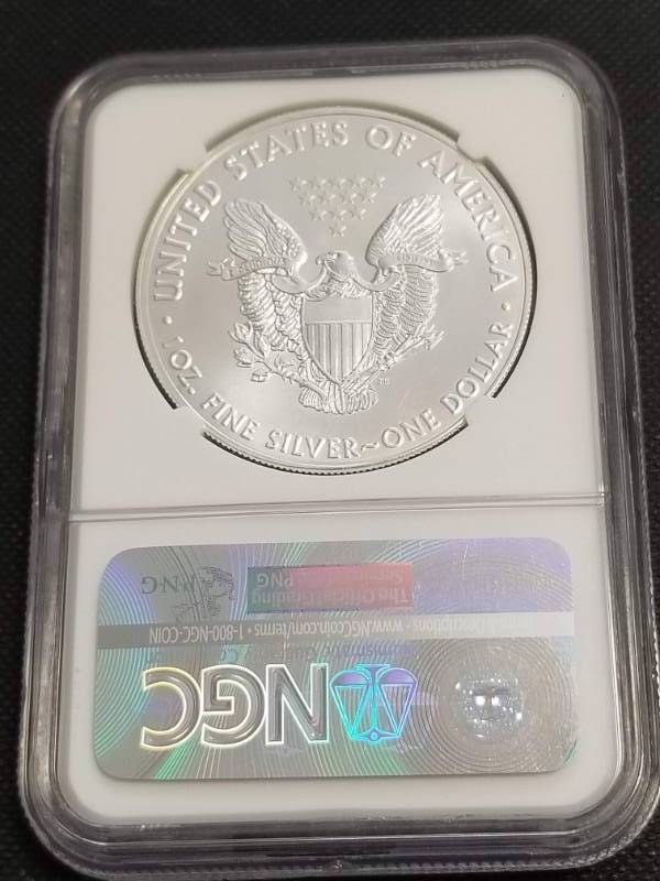 2016 AMERICAN SILVER EAGLE 1 TROY OZ. .999 FINE SILVER MS70 NGC FIRST DAY OF ISSUE