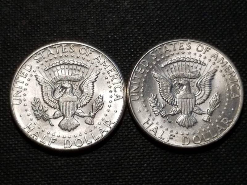 2 UNC 1964 KENNEDY SILVER HALF DOLLARS