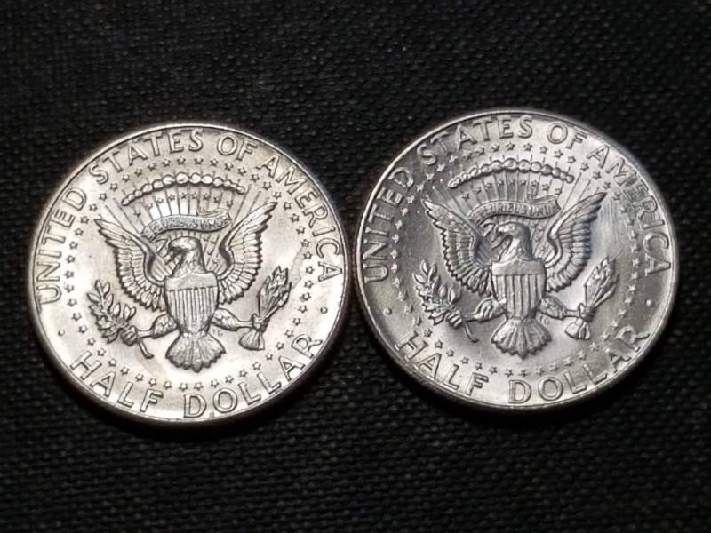 2 UNC 1964 KENNEDY SILVER HALF DOLLARS