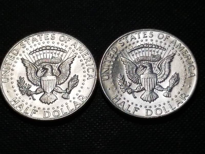 2 UNC 1964 KENNEDY SILVER HALF DOLLARS