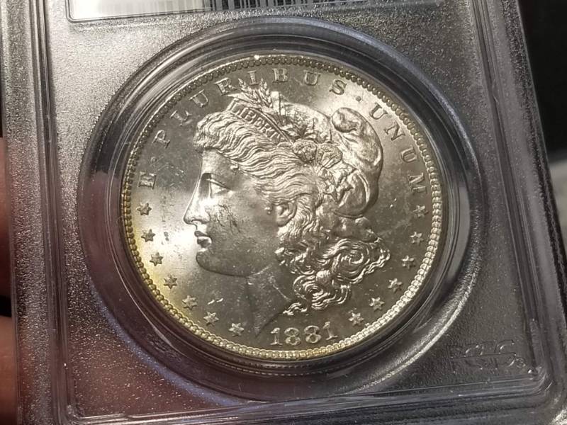2 CERTIFIED MORGAN SILVER DOLLARS 1881-S & 1881-O PCGS-NGC MS63