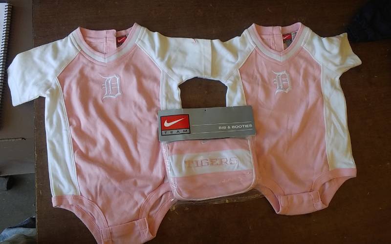 Detroit Tigers Pink Onesies
